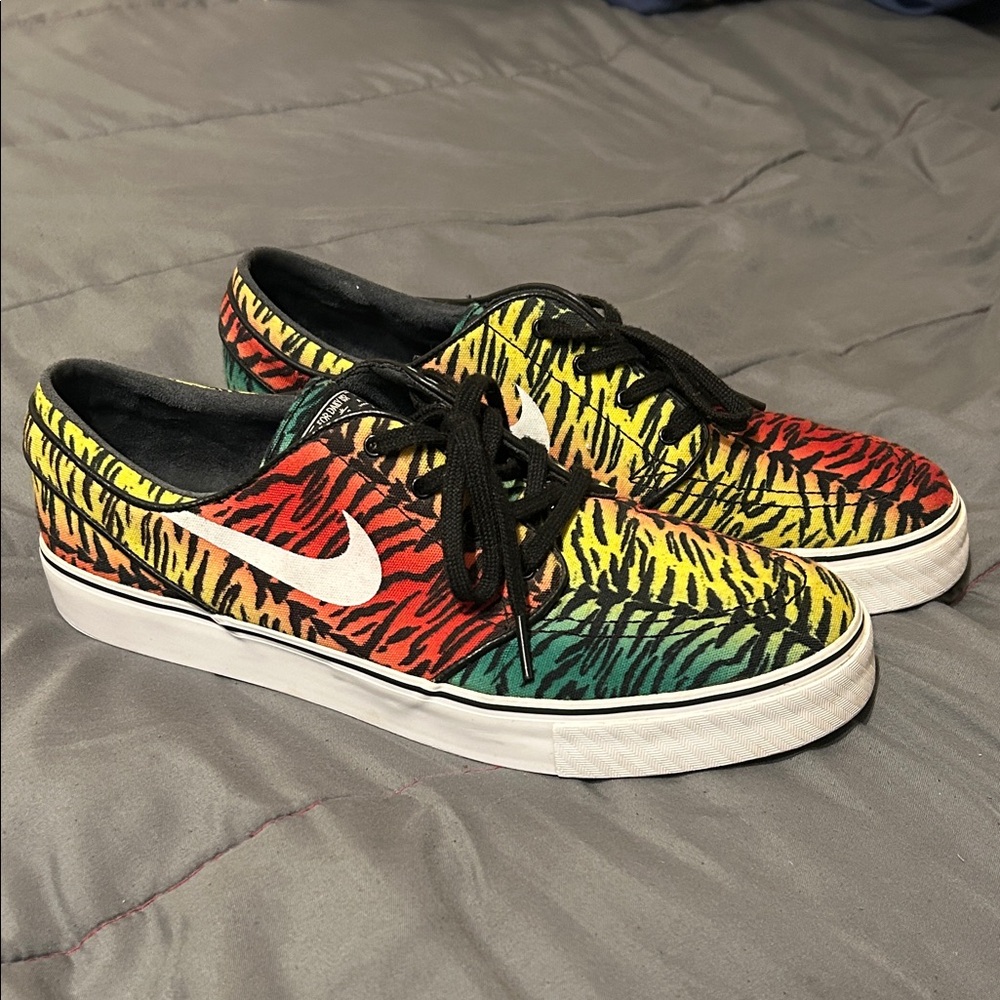 Nike SB Stefan Janoski Multicolor Zebra Print Sneakers with Black Accents